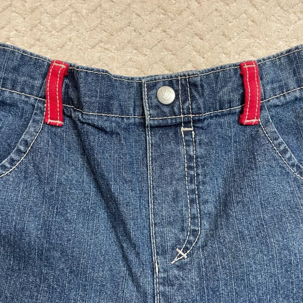 Vintage Y2K 2009‎ Fisher Price Toddler Embroidered Cuffed Roll Up Jeans 24 mos